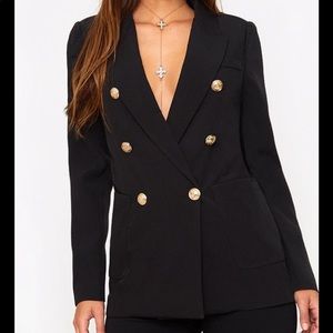 NWT PrettyLittleThing Pari Double Breasted Blazer